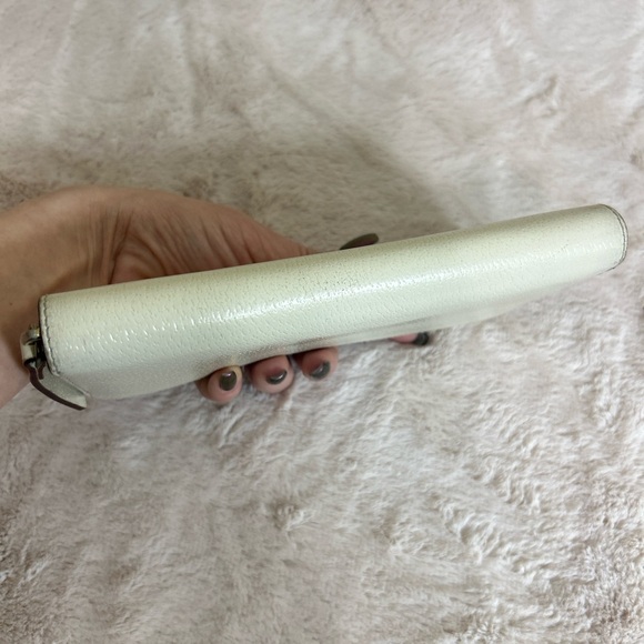 Kate Spade Clocktower Beige Leather Zip Around Wallet - Picture 5 of 8